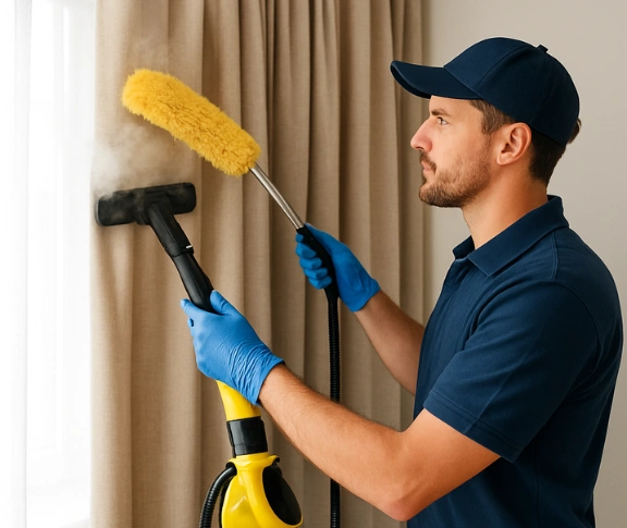 Trusted drapes cleaning technician Matty Curtain Cleaning mount-crosby QLD